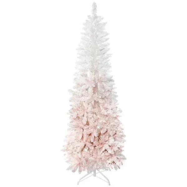 5ft Pencil Artificial Christmas Tree With Pine Realistic Branches, Auto Open, And White EX-STOCK Canada