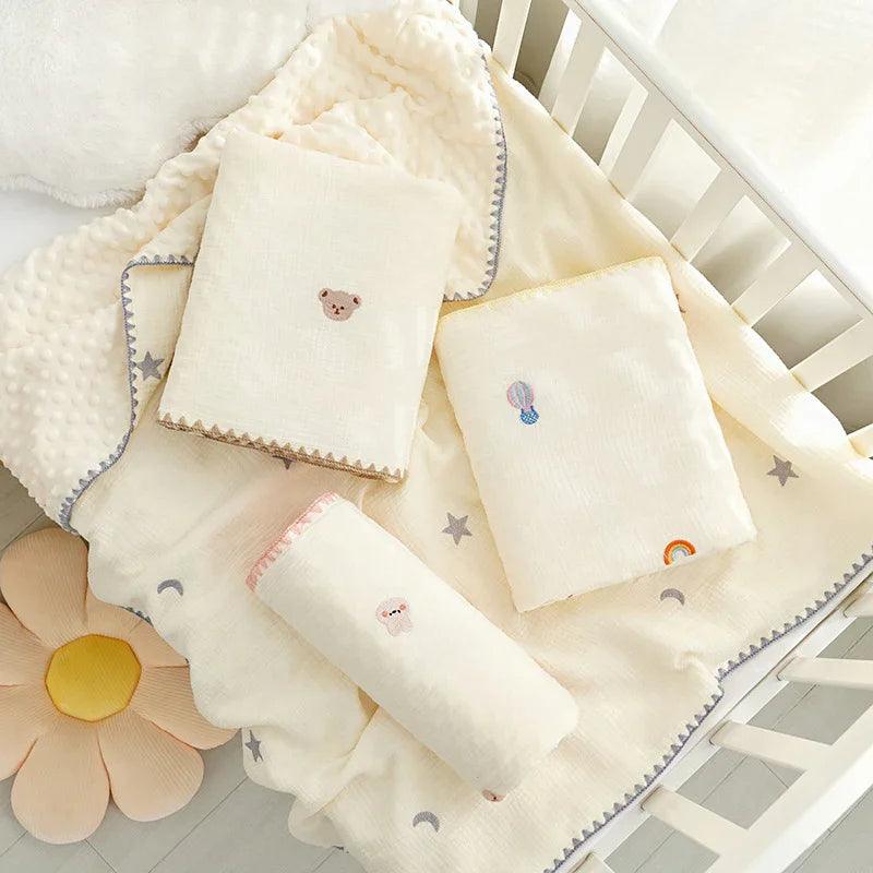 Doudou Blanket Baby Blanket Crepe Newborn Soothing Blanket EX-STOCK Canada