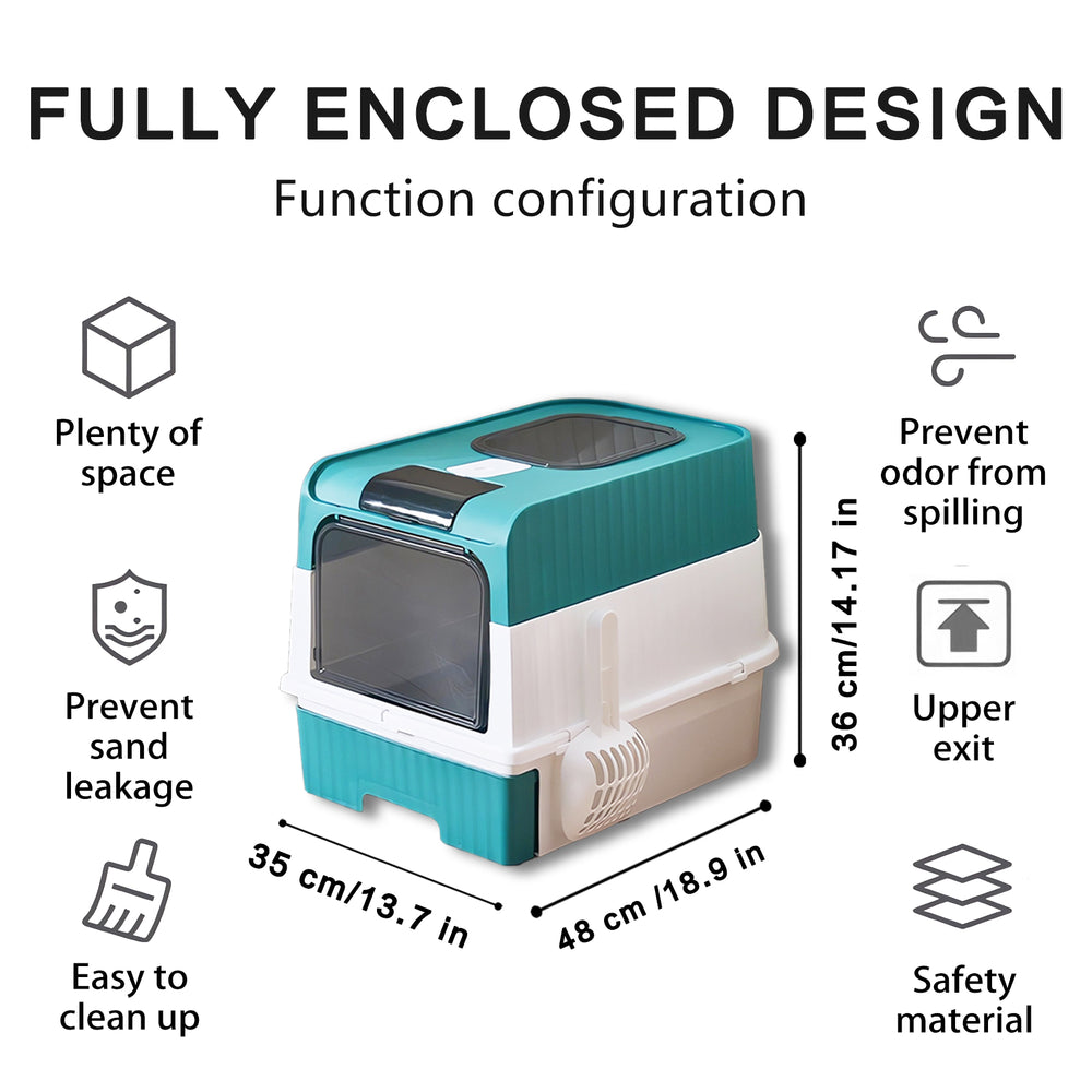Super Large Capacity Cat Litter Box - Easy To Clean, Odorless, Leak Proof, Not Easy To Leak, Pull-out Design, Comfortable Toilet For Pets EX-STOCK Canada