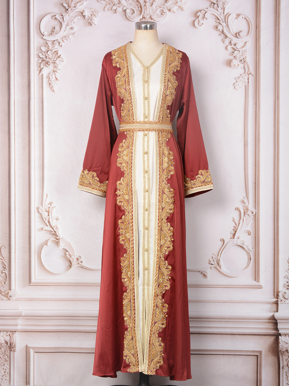 Muslim Women's Wear Beaded Two-piece Set Dress - EX-STOCK Canada