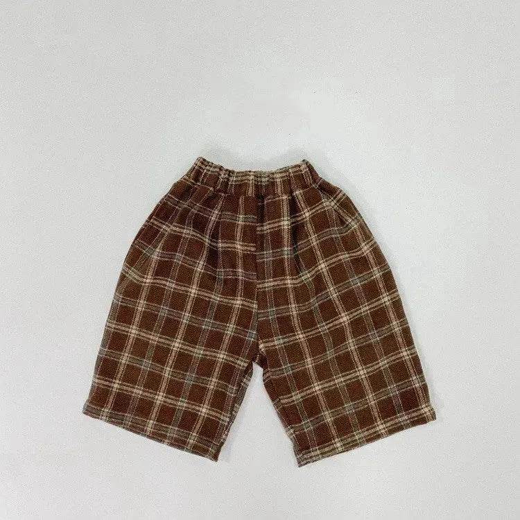 Fashion Personality Children's Plaid Stylish Pants Short pant for Boys - EX-STOCK Canada