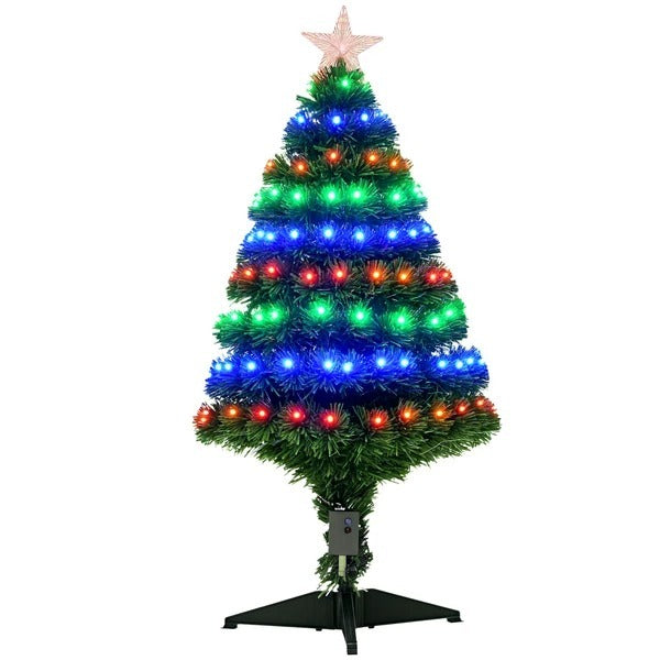 3FT Pre-lit LED Optical Fiber Christmas Tree Artificial Holiday Decor With Stand EX-STOCK Canada