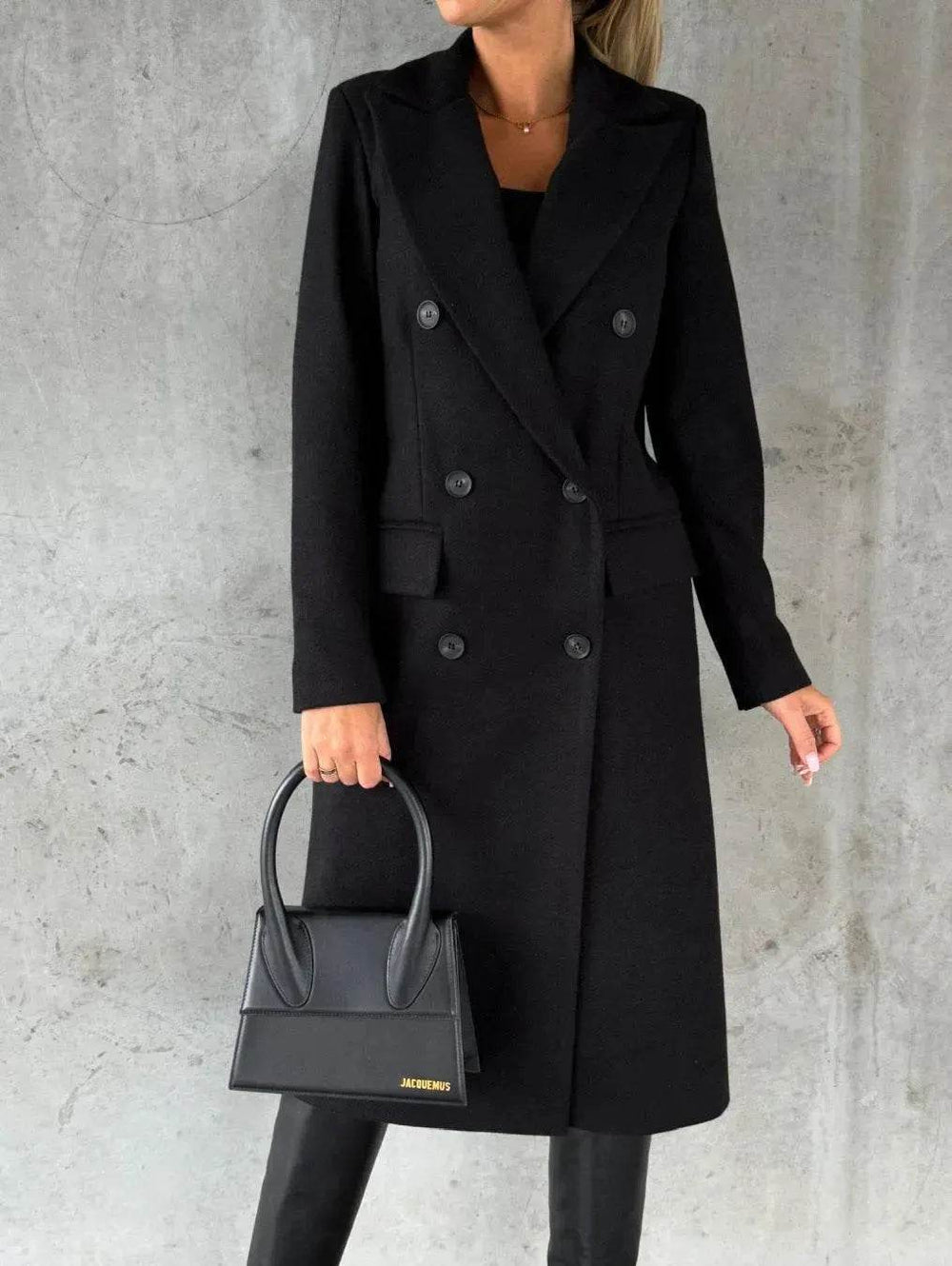 Classy Fashion Long Winter Coat Office Workwear for ladies Long Blazer overcoat - EX-STOCK Canada