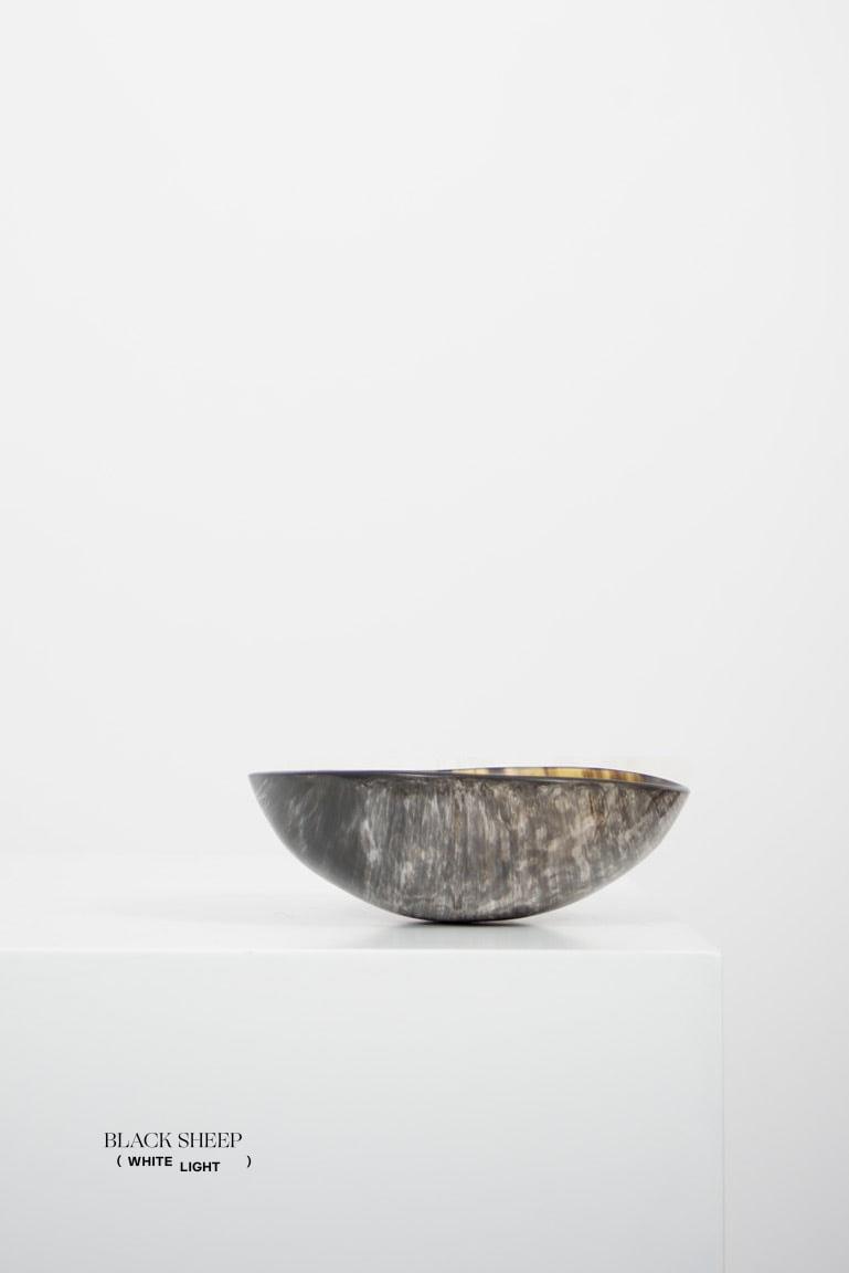 Ankole & Gyr Horn Dark Round Bowl EX-STOCK Canada
