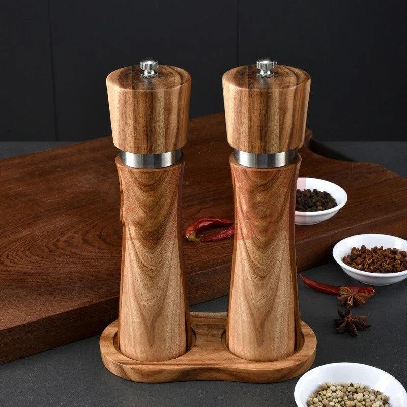 Acacia Wood Ceramic Core Manual Pepper Grinder EX-STOCK Canada