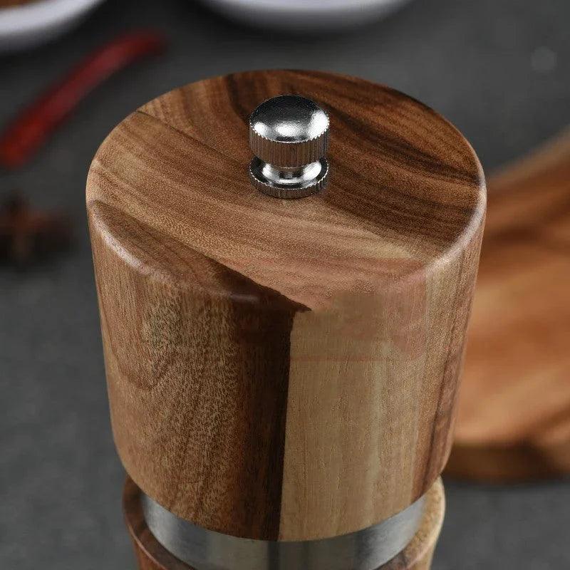 Acacia Wood Ceramic Core Manual Pepper Grinder EX-STOCK Canada