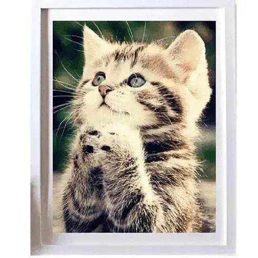 Adorable Cat Crystal Diamond Embroidery Painting - EX-STOCK Canada