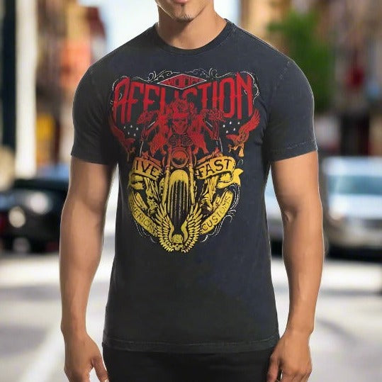 Camisa de manga corta Affliction Men's Coastline RideEX-STOCK Canada