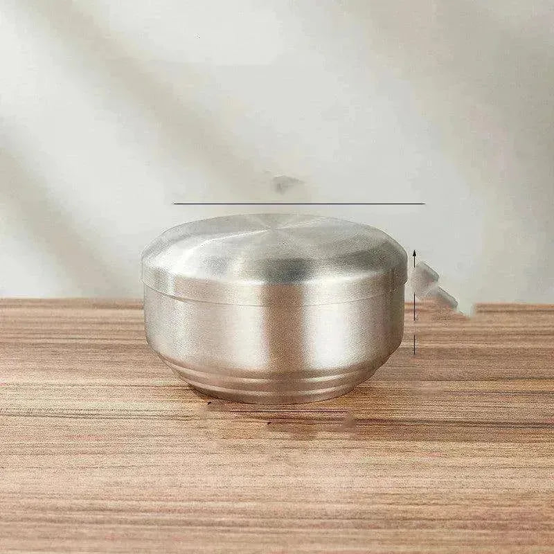 Une adorable soupière en acier inoxydable avec bande dorée - EX-STOCK Canada