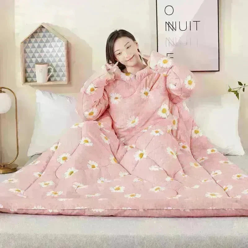 Anti kick Casual Home & Office With Sleeves Wearable Quilt - EX-STOCK CANADA