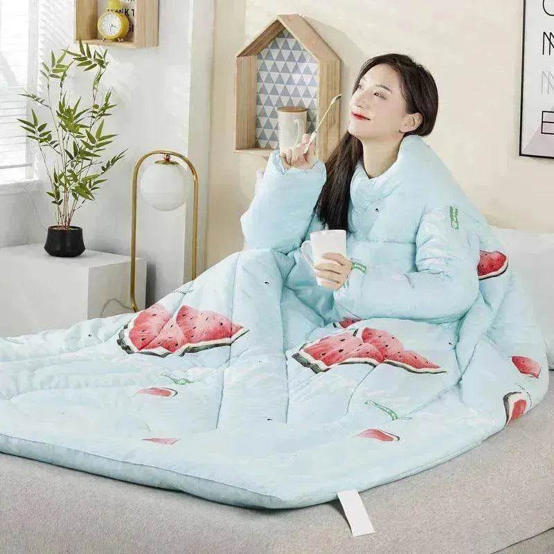 Anti kick Casual Home & Office With Sleeves Wearable Quilt - EX-STOCK Canada