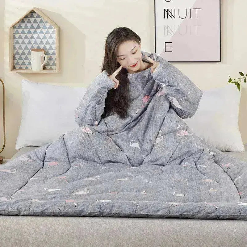 Anti kick Casual Home & Office With Sleeves Wearable Quilt - EX-STOCK CANADA