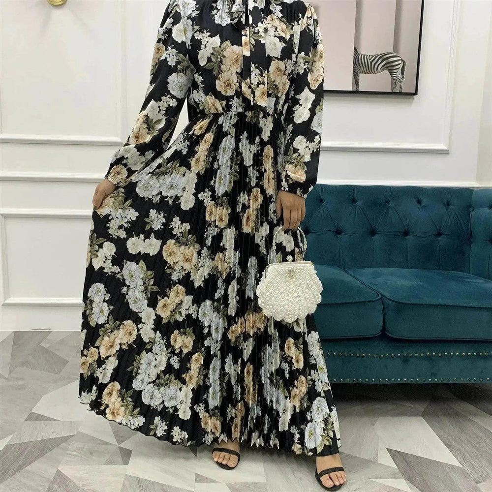 Tenue arabe avec jupe plissée imprimée et grande jupe - EX-STOCK Canada