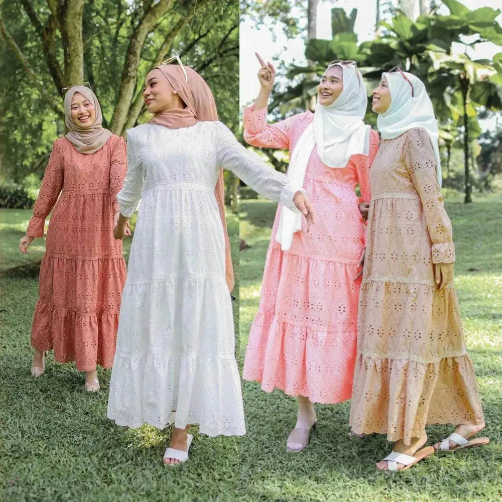 Robe en dentelle creuse Arabie Malaisie Indonésie - EX-STOCK Canada