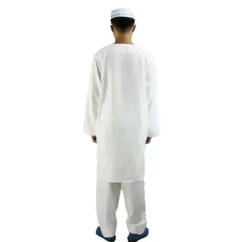 Arab Men's New Cotton Hemp Embroidery Liturgy Embroidered Hui Men's Suit Two Piece Wholesale - EX-STOCK Canada