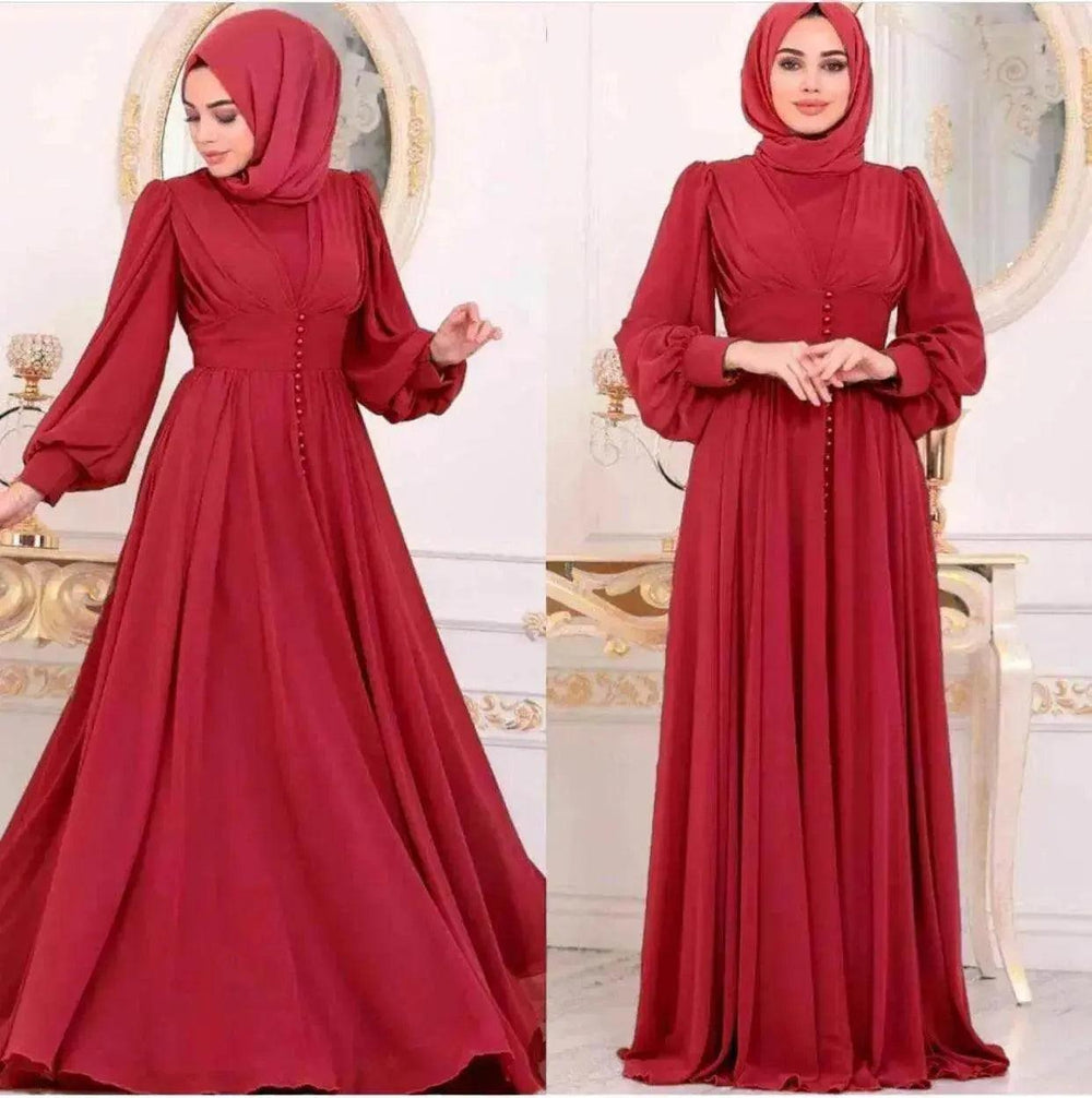 Vêtement pour femmes arabes Robe en chiffon à manches longues - EX-STOCK Canada