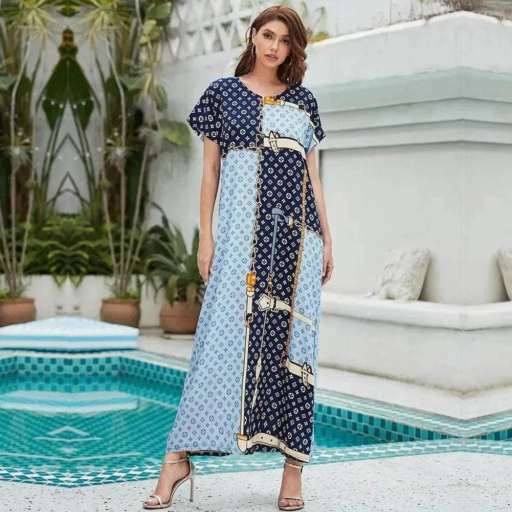 Robe pour femmes arabes à manches courtes et ourlet large - EX-STOCK Canada