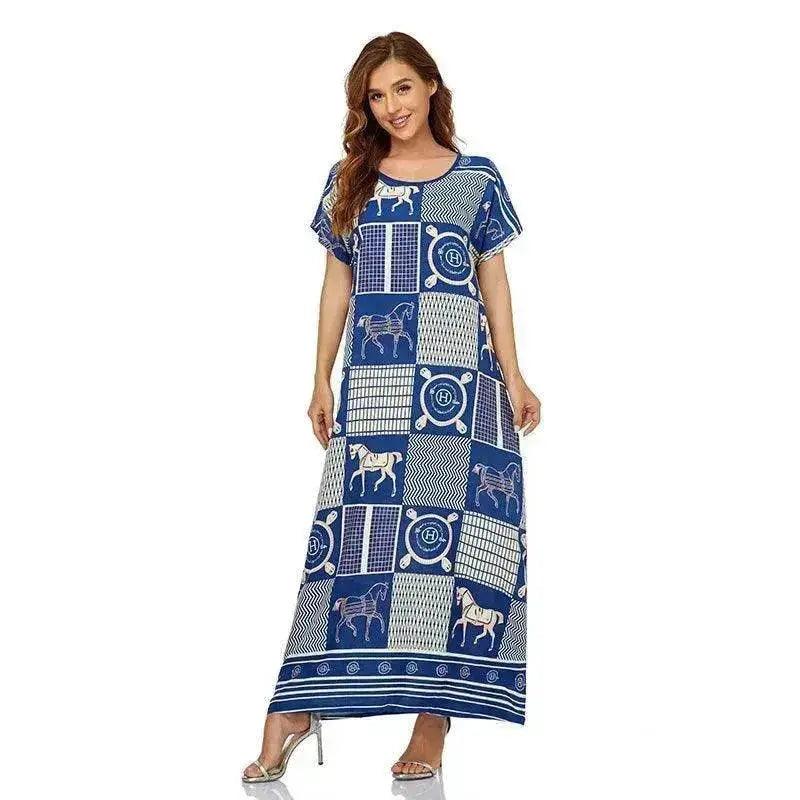 Robe pour femmes arabes à manches courtes et ourlet large - EX-STOCK Canada