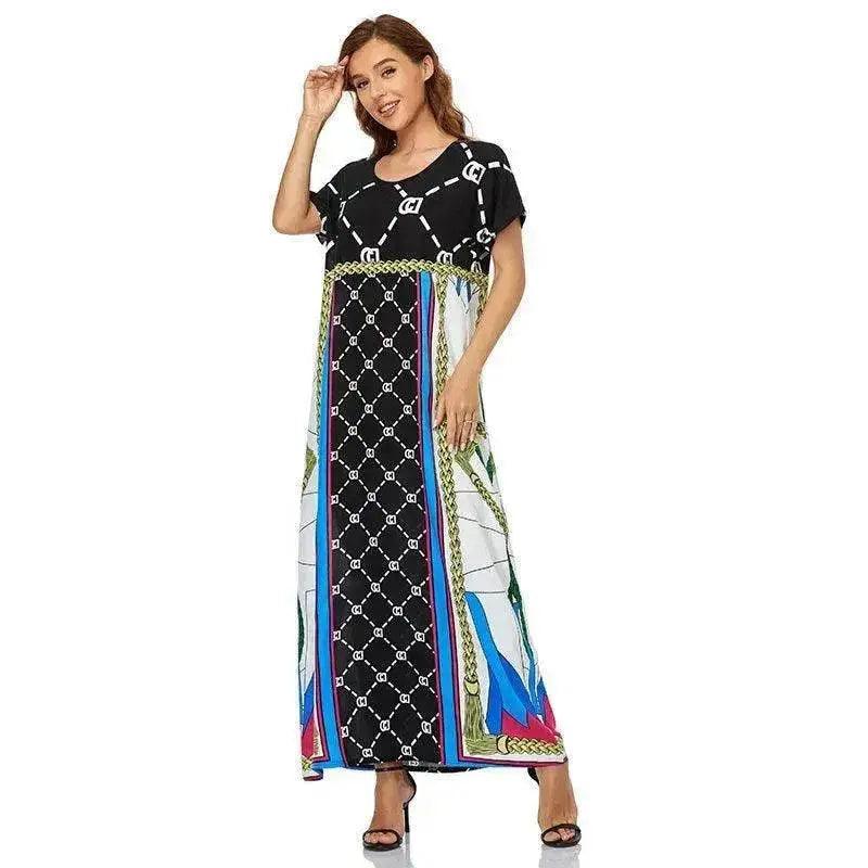Robe pour femmes arabes à manches courtes et ourlet large - EX-STOCK Canada