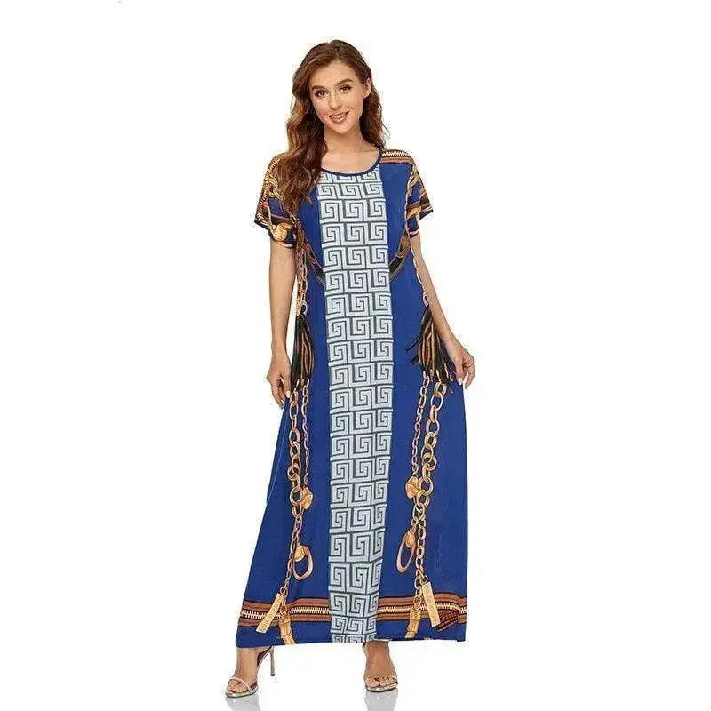 Robe pour femmes arabes à manches courtes et ourlet large - EX-STOCK Canada