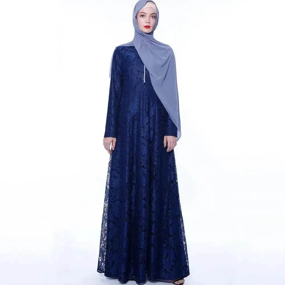 Arab Women's Muslim Arab Lace Abaya Dress - EX-STOCK Canada