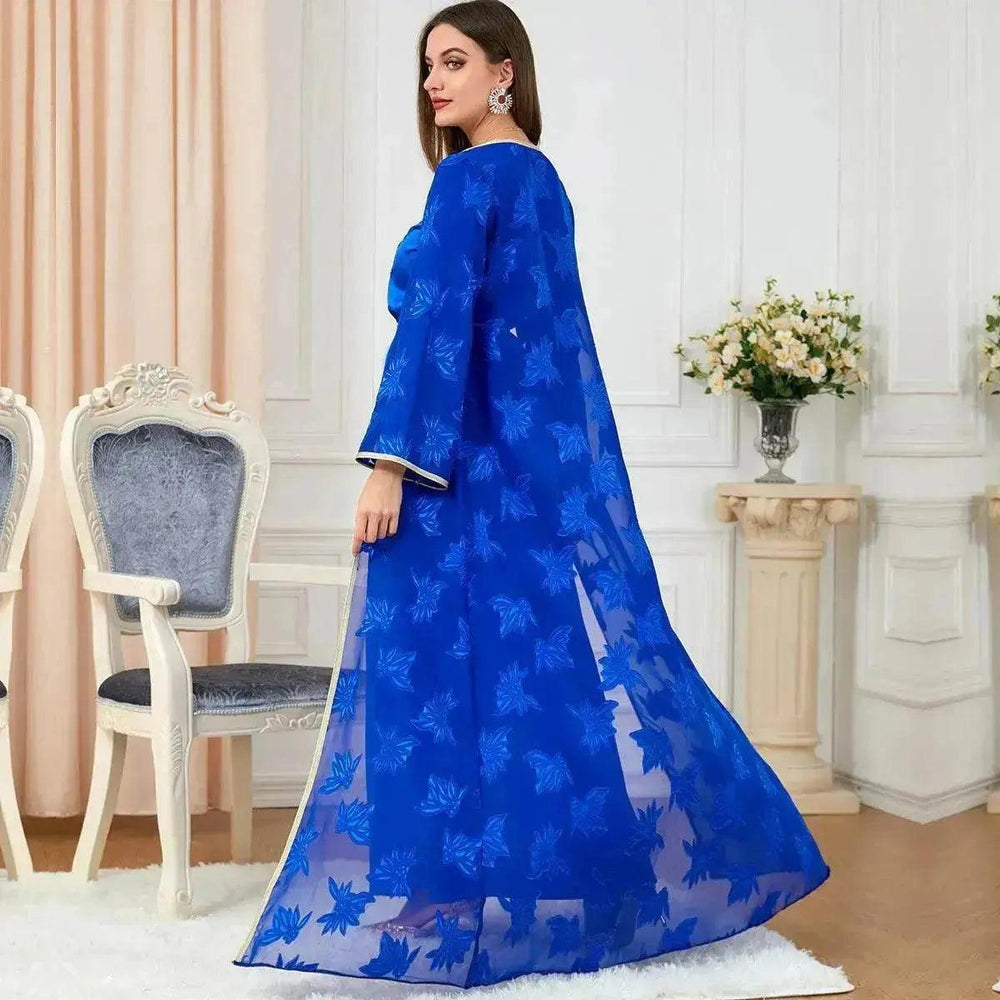 Robe costume à col en V pour femmes arabes - EX-STOCK Canada