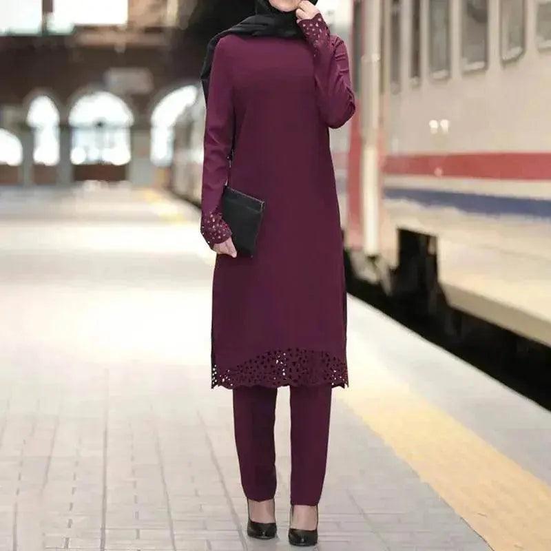 Costume pour femmes arabes abaya en deux pièces - EX-STOCK Canada