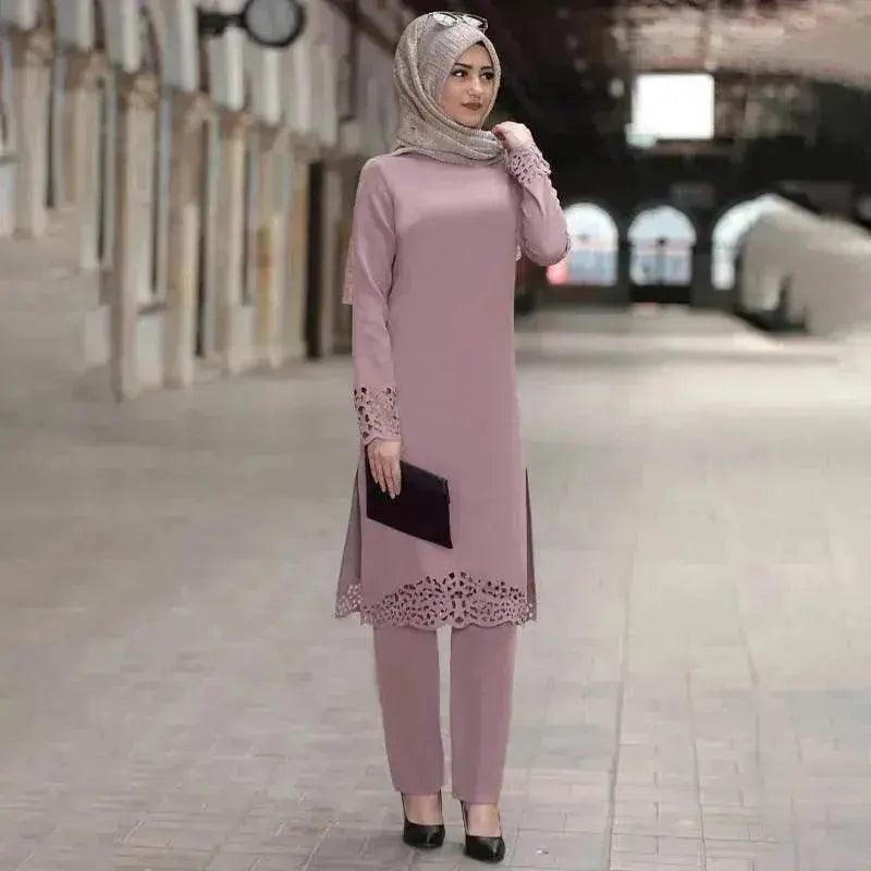 Costume pour femmes arabes abaya en deux pièces - EX-STOCK Canada
