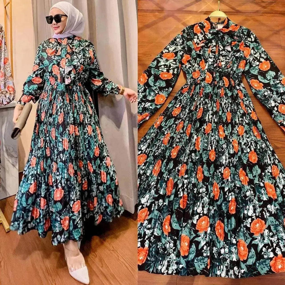 Robe imprimée arabe en chiffon EX-STOCK Canada