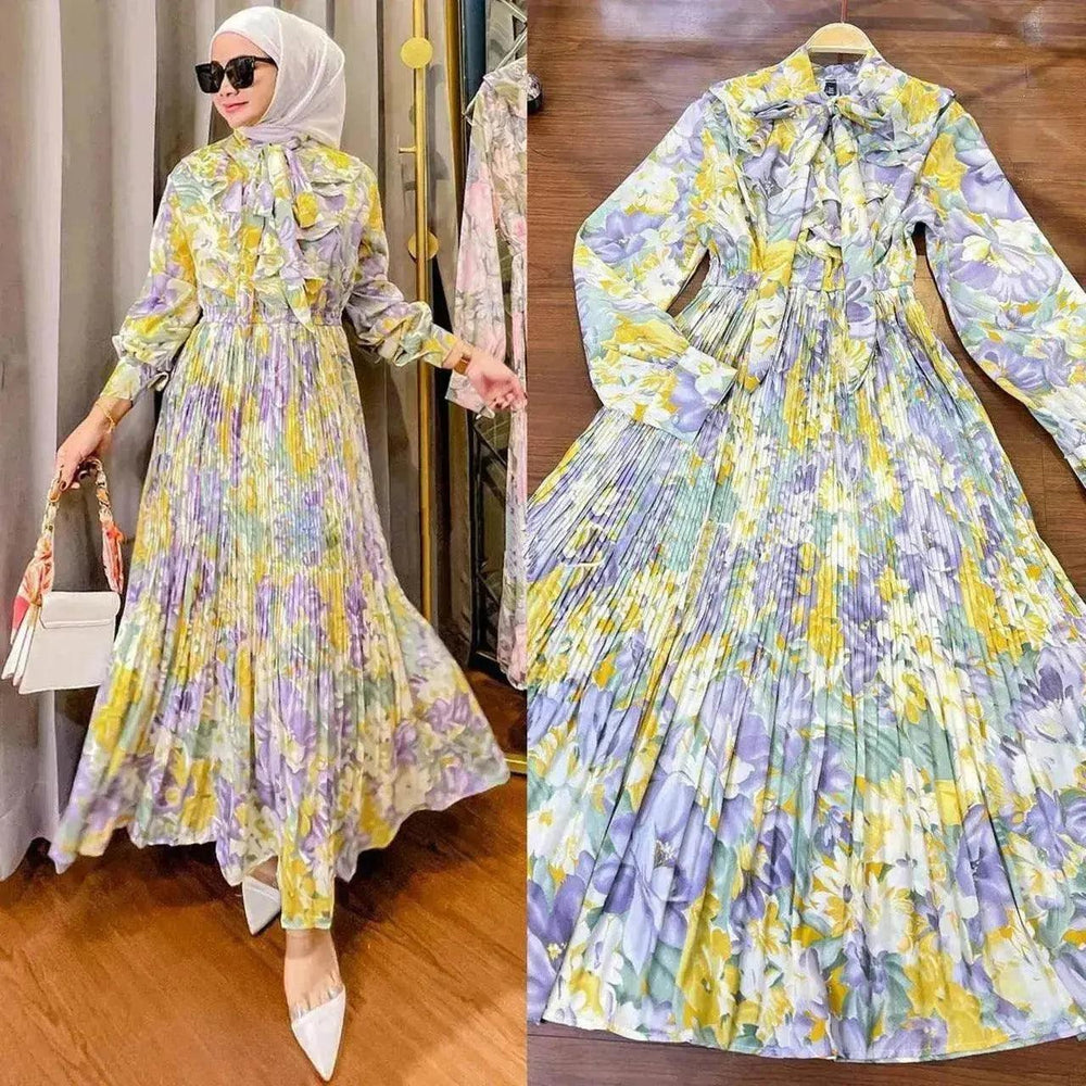 Robe imprimée arabe en chiffon EX-STOCK Canada