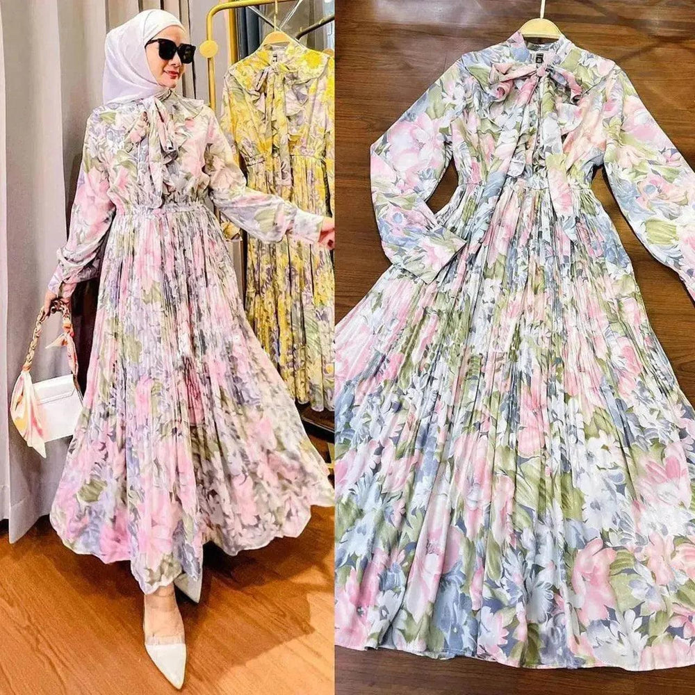 Robe imprimée arabe en chiffon EX-STOCK Canada