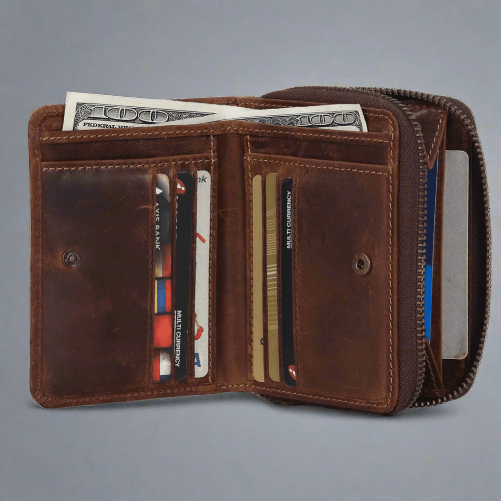 MET Hunter Leather Zip Around Wallet EX-STOCK Canada