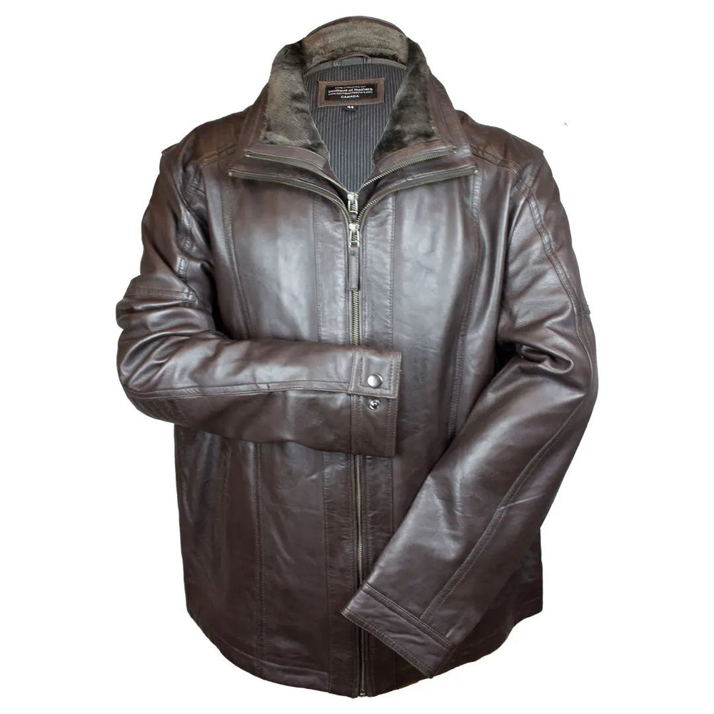 Veste bomber Cardian pour homme en cuir d'agneau BOLEX-STOCK Canada