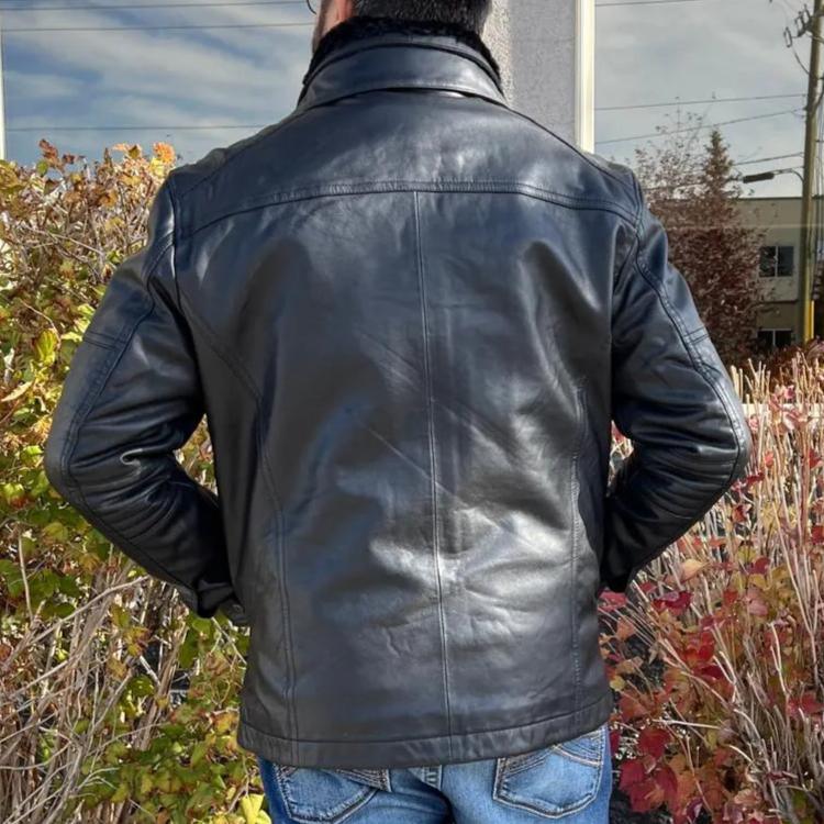 BOL Men's Cardian Bomber Lambskin Leather Jacket EX-STOCK Canada