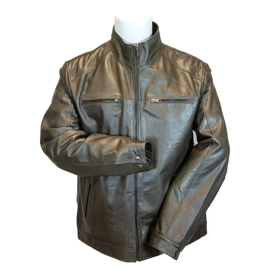 Chaqueta Bomber de Cuero de Cordero para Hombre BOLEX-STOCK Canada