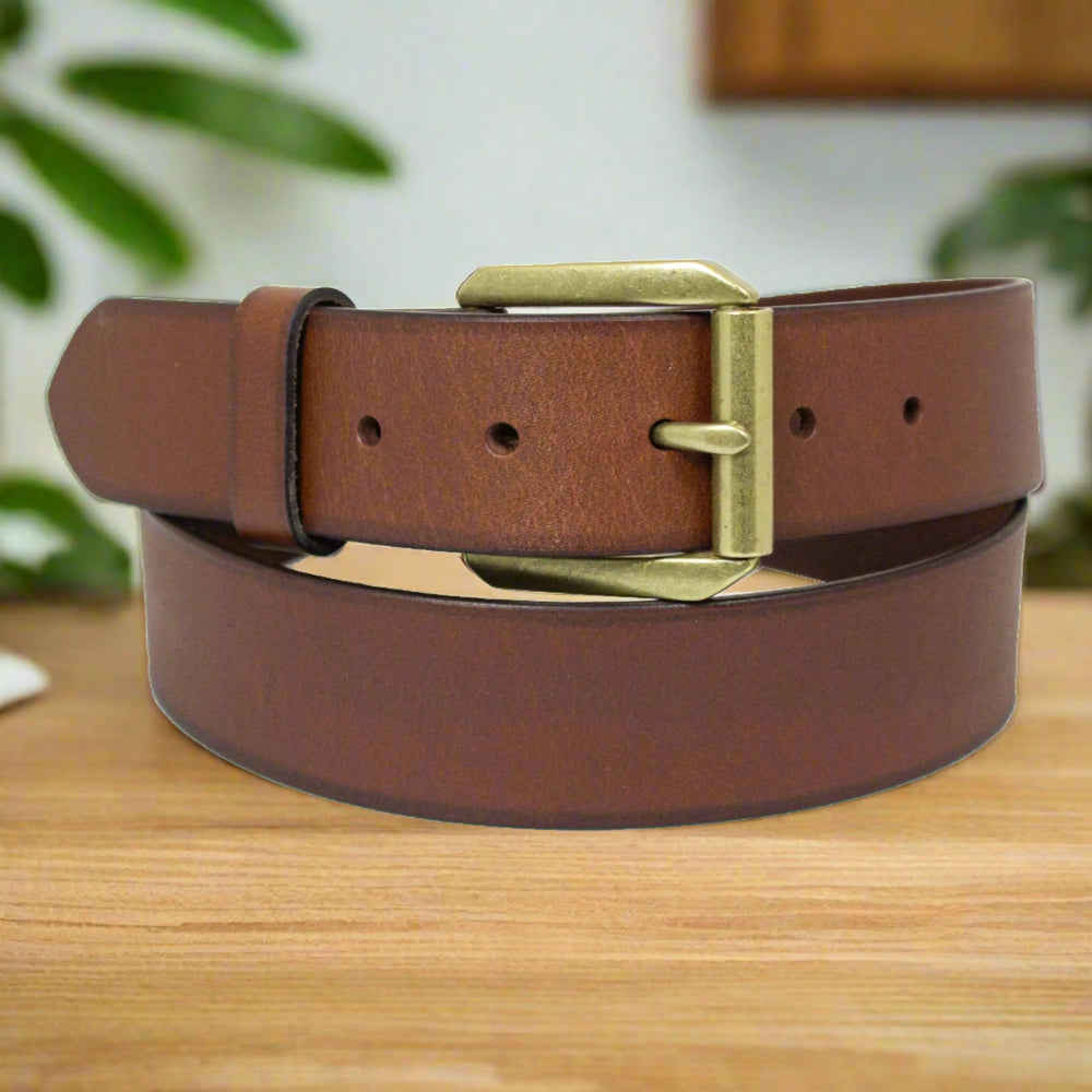 BOL Men's Gold Removable Buckle Leather Belt - EX-STOCK Canada