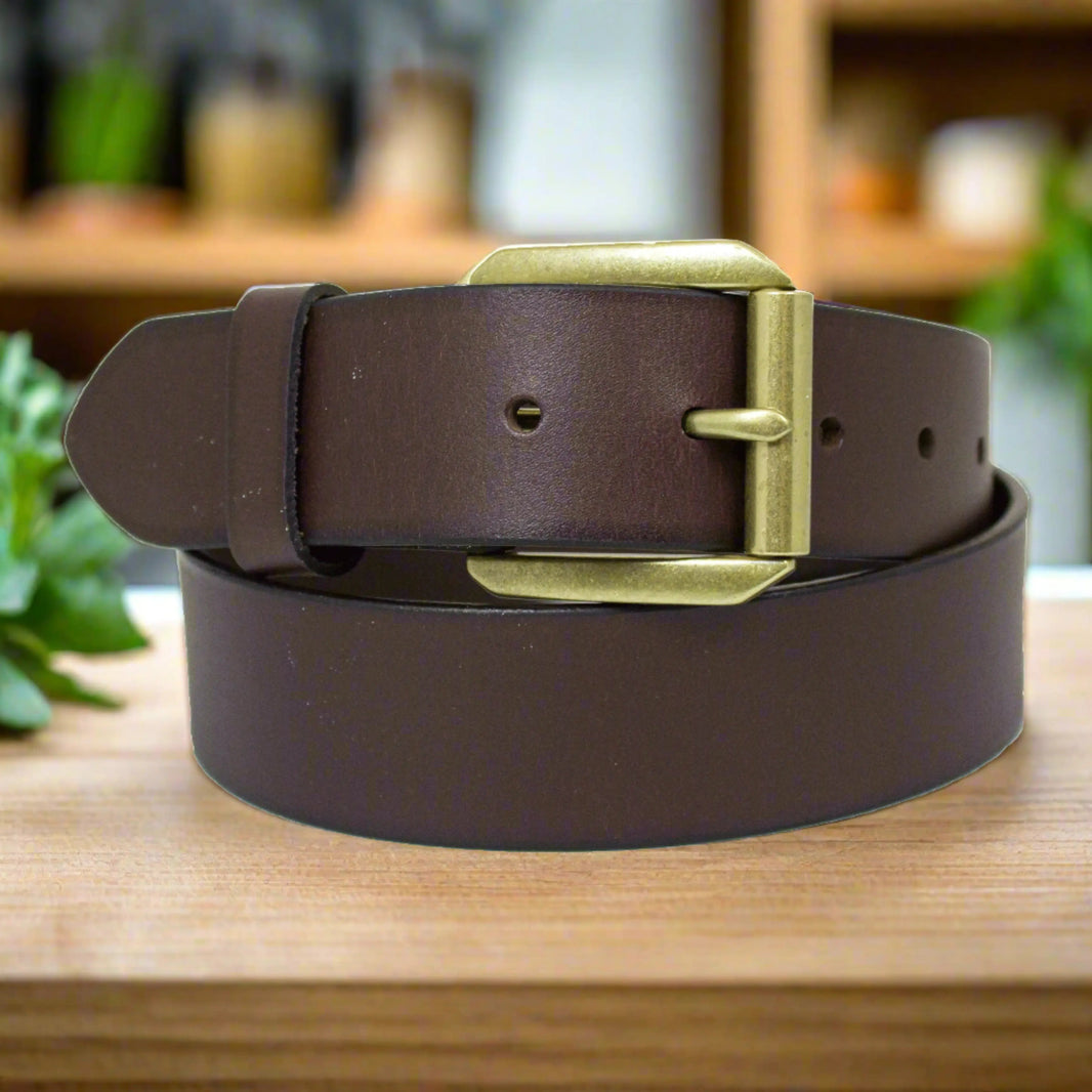BOL Men's Gold Removable Buckle Leather Belt - EX-STOCK Canada