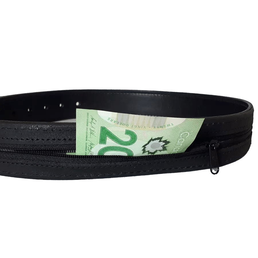 BOL Men's Hidden Pocket Grain Leather Money Belt EX-STOCK Canada