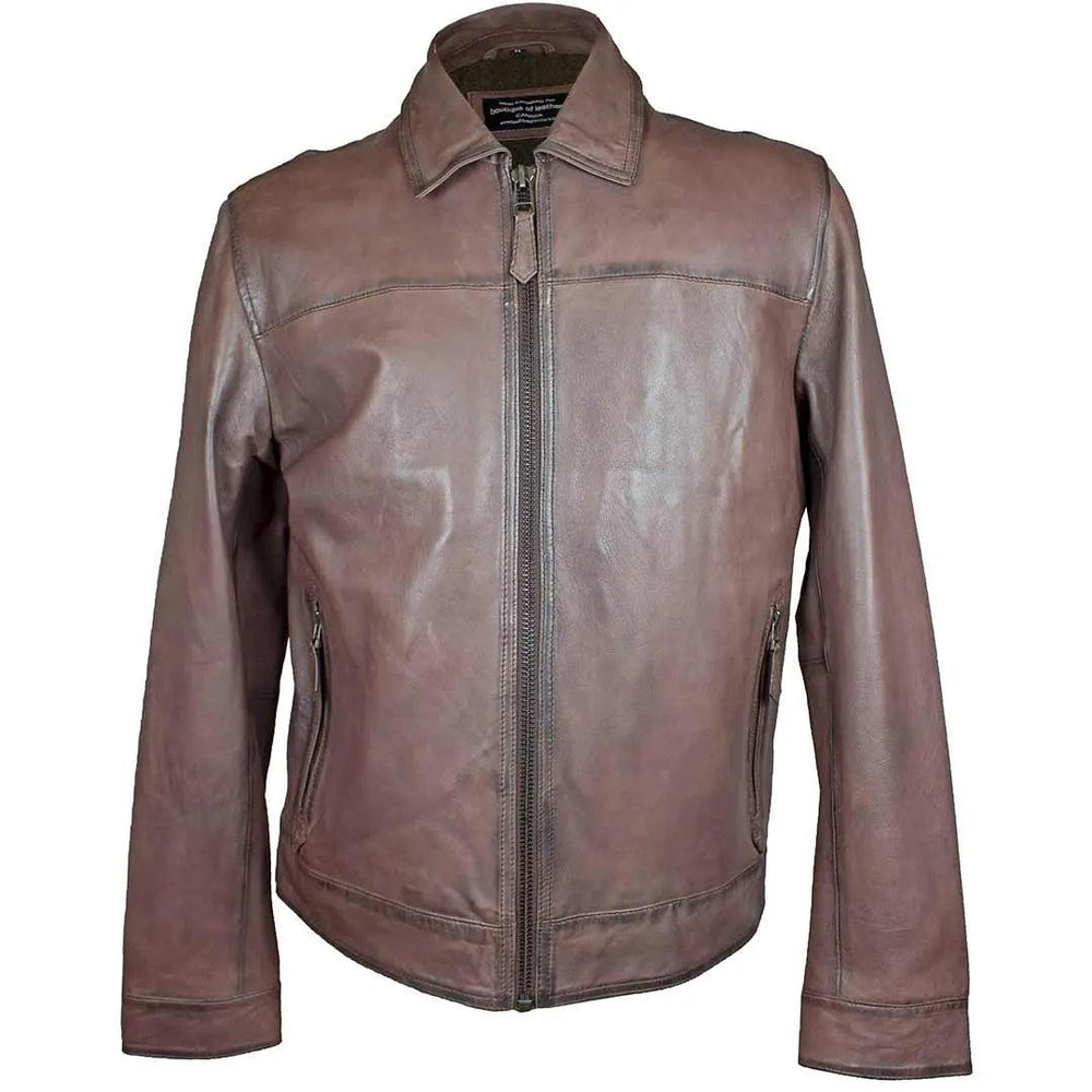 BOL Men's Quantum Classic Zip-up Leather Jacket EX-STOCK Canada