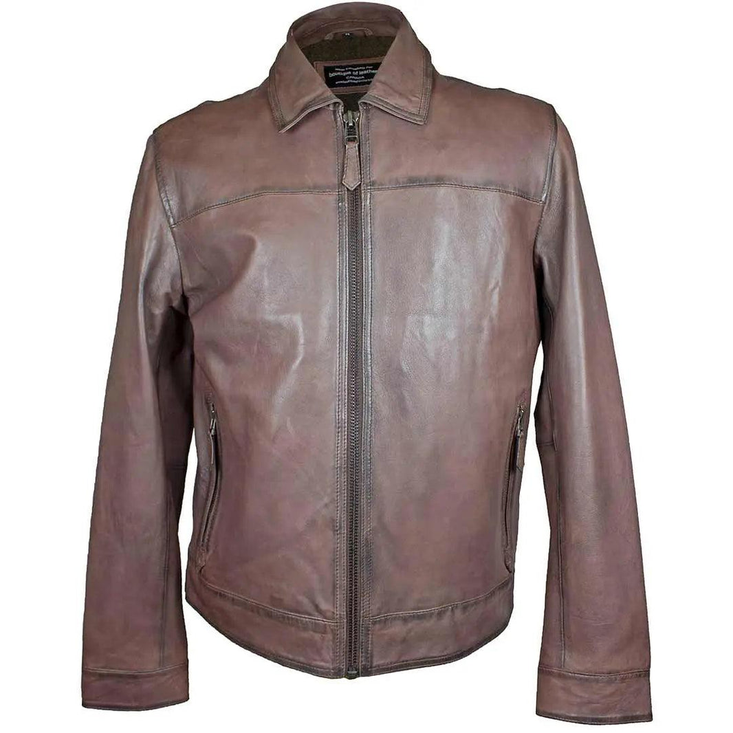 BOL Men's Quantum Classic Zip-up Leather Jacket EX-STOCK Canada