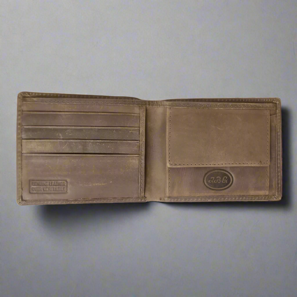 Portefeuille en cuir bifold RFID pour homme BOL avec pochette à piècesEX-STOCK Canada