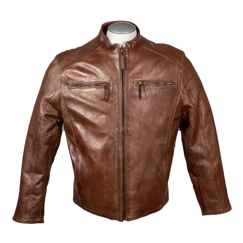 Chaqueta de cuero estilo racer para hombre BOLEX-STOCK Canada