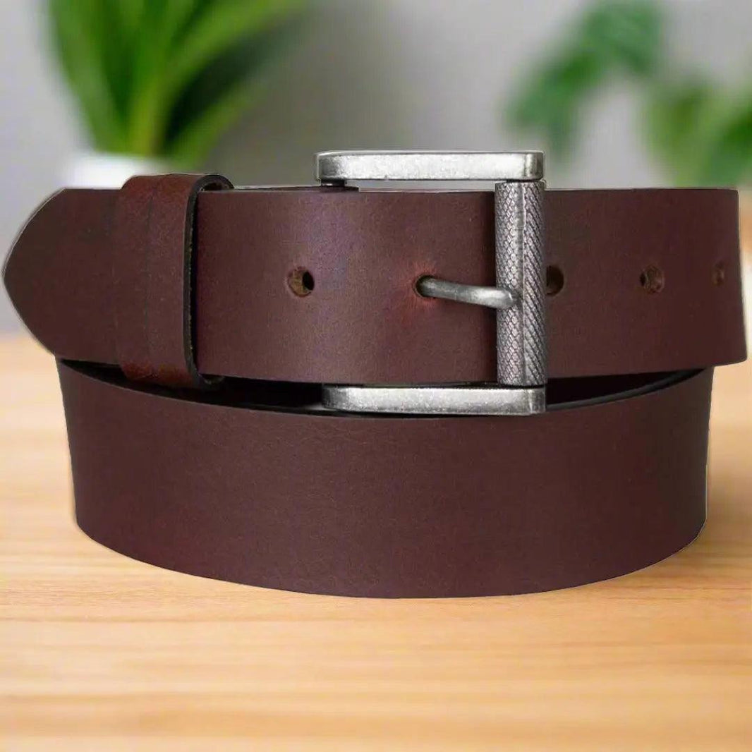 BOL Men's Removable Buckle Oil Pull Up Leather Belt EX-STOCK Canada