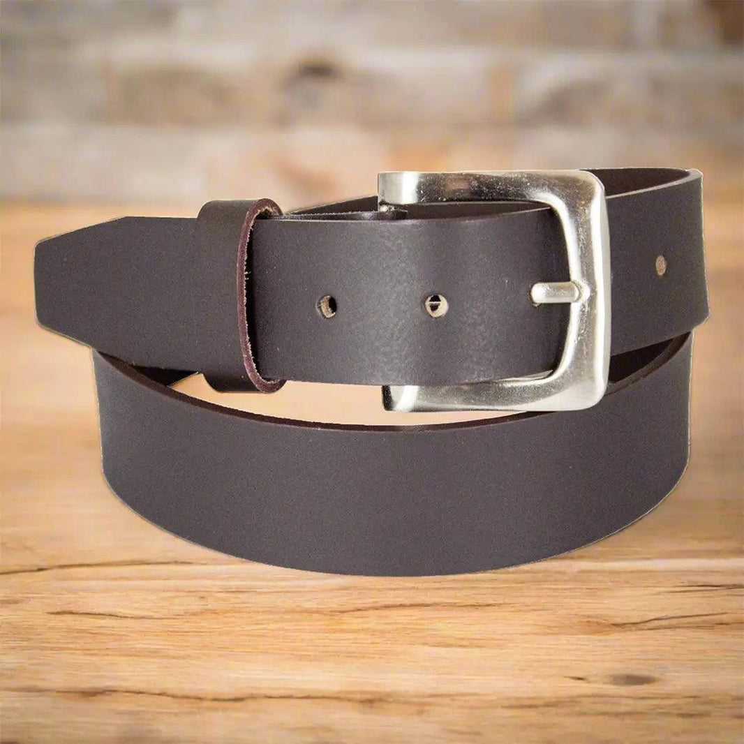 Ceinture en cuir lisse pour homme BOL avec boucle amovibleEX-STOCK Canada