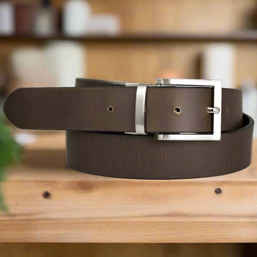 BOL Men's Reversible Solid Leather Belt EX-STOCK Canada