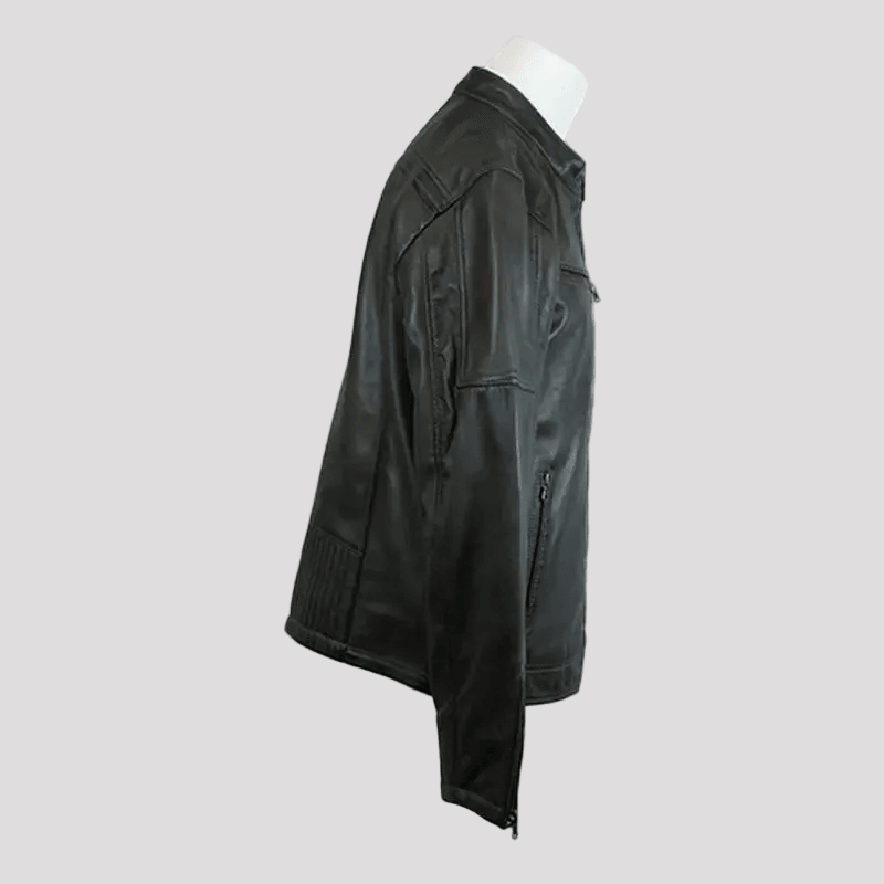 Veste en cuir de mouton ciré pour hommes BOL