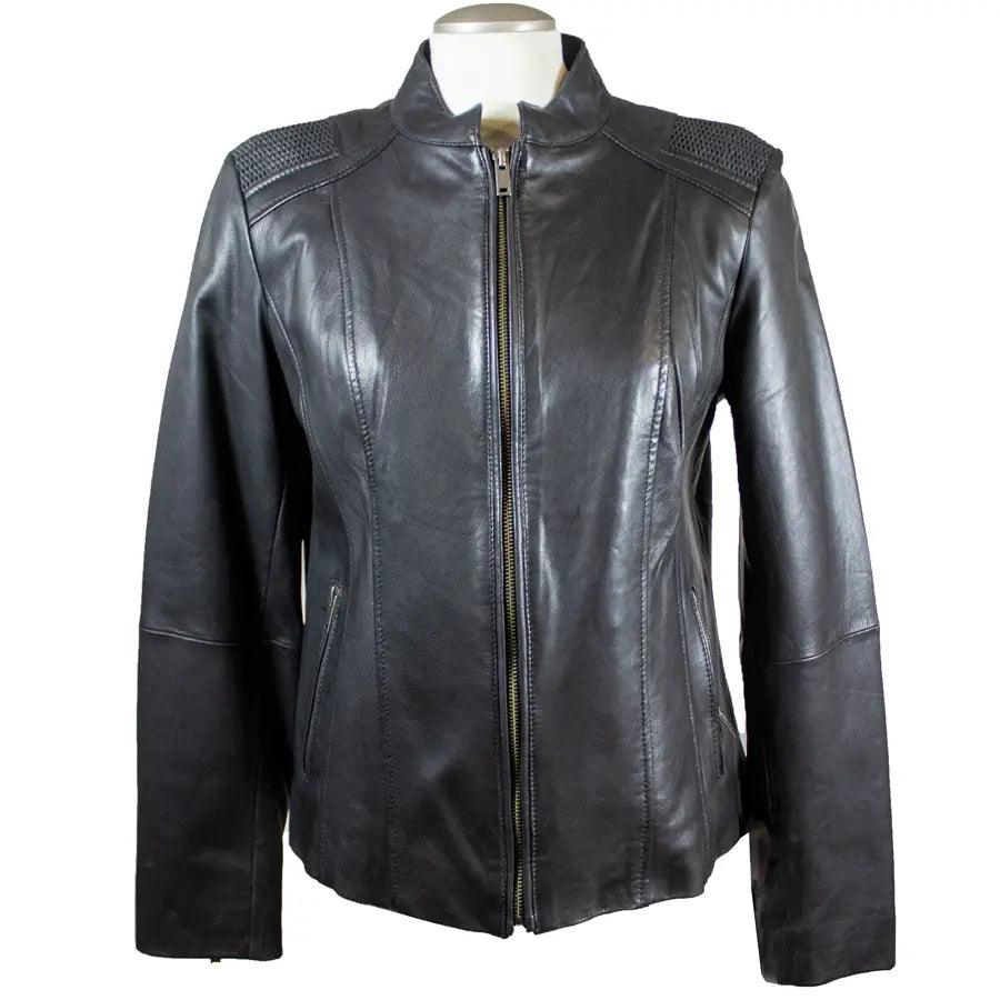 Veste en cuir à accent tressé pour femmes BOLEX-STOCK Canada