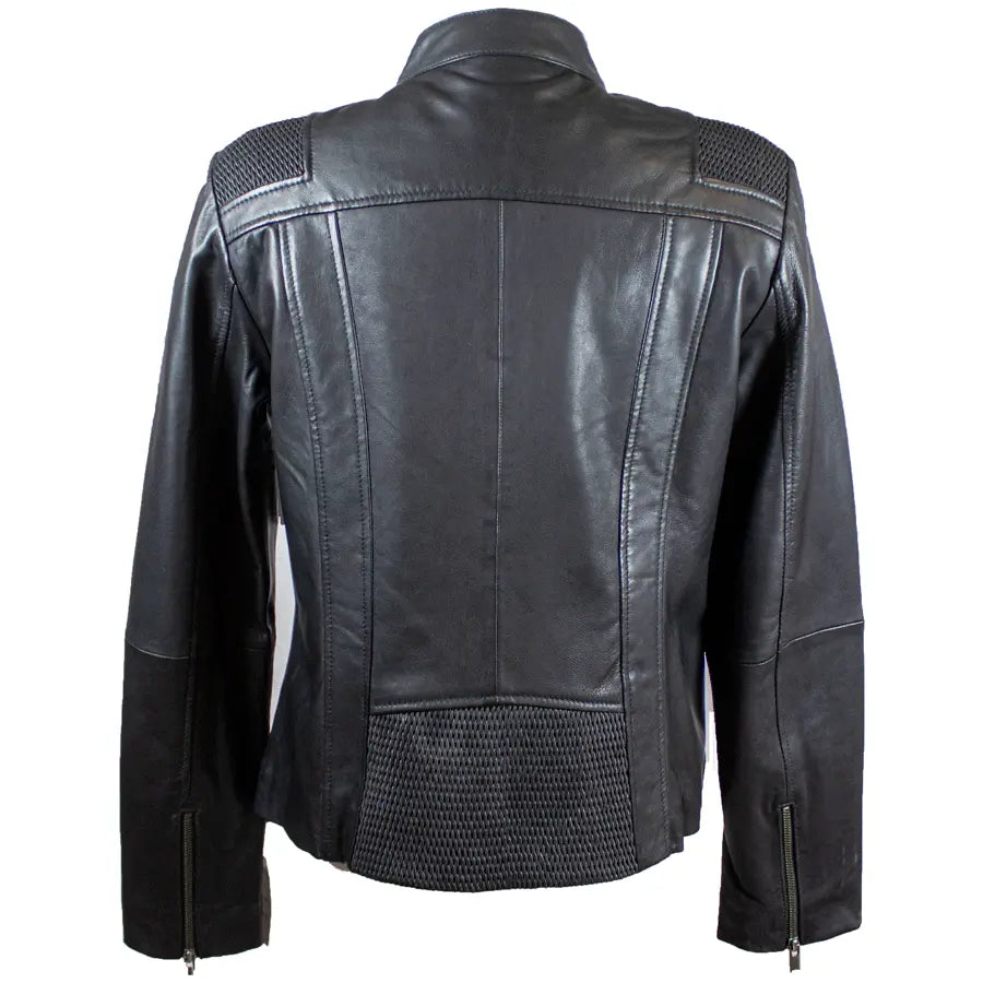 Giacca in pelle con motivo a tessitura a cesto BOL da donnaEX-STOCK Canada