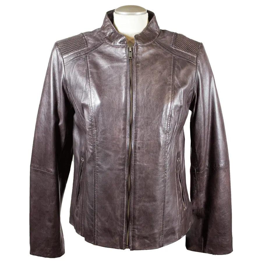 Veste en cuir à accent tressé pour femmes BOLEX-STOCK Canada