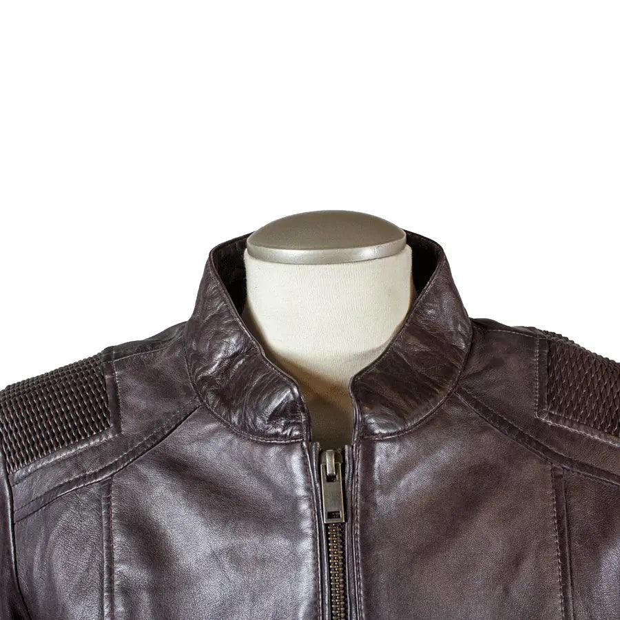 Veste en cuir à accent tressé pour femmes BOLEX-STOCK Canada